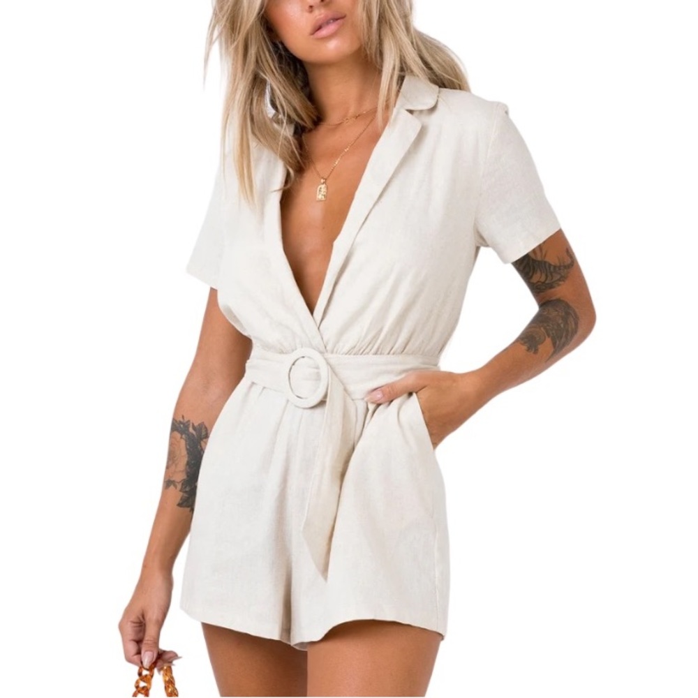 Princess Polly - Turin Romper - Beige - NWOT